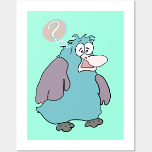 fat questioning bird. a very nice series of such birds on my other products Posters and Art